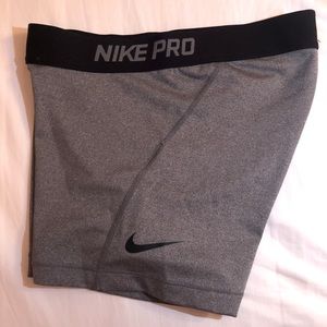 Grey Nike Pro shorts